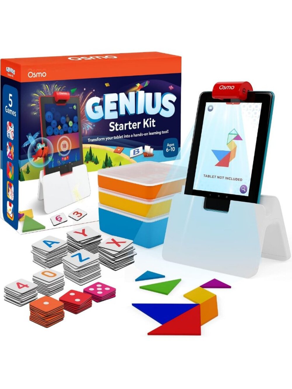 Genius Learning Kit for Kids 6-10 - Spelling, Math & Creative Games for Fire